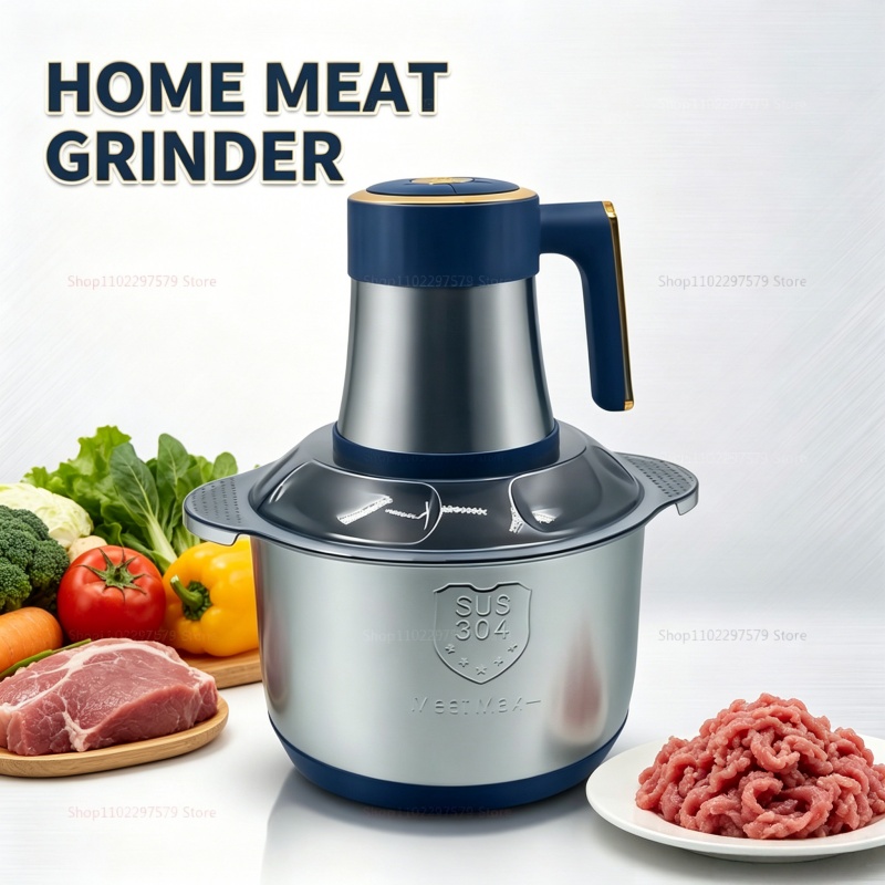 Veggie Baby Food - Penggiling Daging Listrik, Wadah Stainless Steel