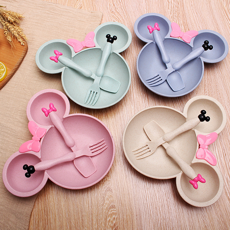 Baby Food Menu - Peralatan makan mangkuk bayi, 3 buah/Set
