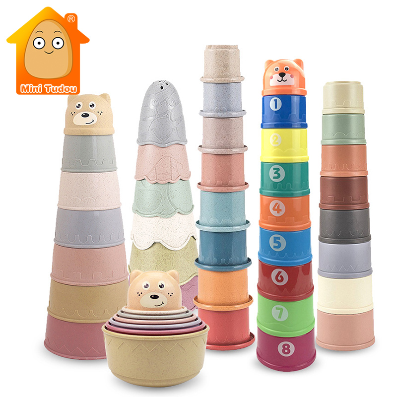 Baby Food Nestum - Mainan bayi cangkir susun kartun pembelajaran