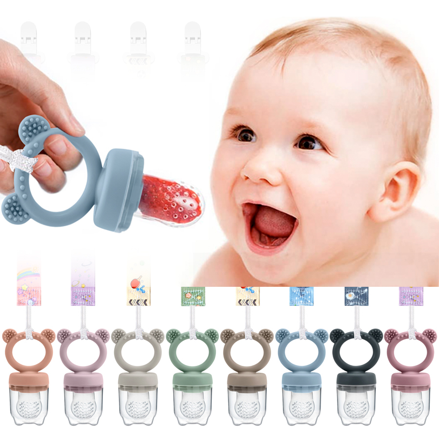 Baby Food For 6 Months - Gigitan silikon bayi pengumpan buah dengan