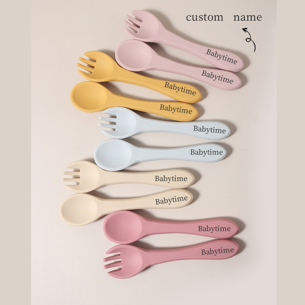 Baby Food Diet - Nama Kustom 1 Pasang Sendok dan