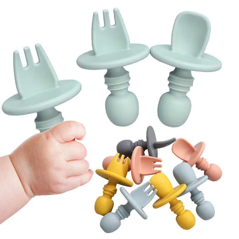 Baby Food For 6 Months - Peralatan makan bayi berbahan silikon, set