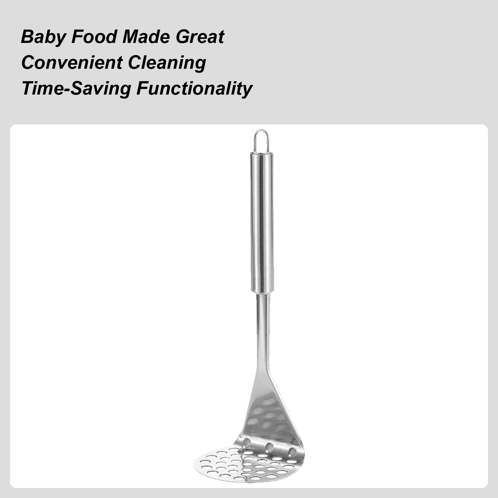 Veggie Baby Food - Alat Penghancur Kentang Logam Alat Penghancur