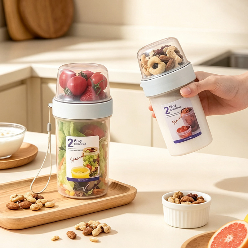 Baby Food On The Go - 1 buah cangkir sarapan portabel berdinding