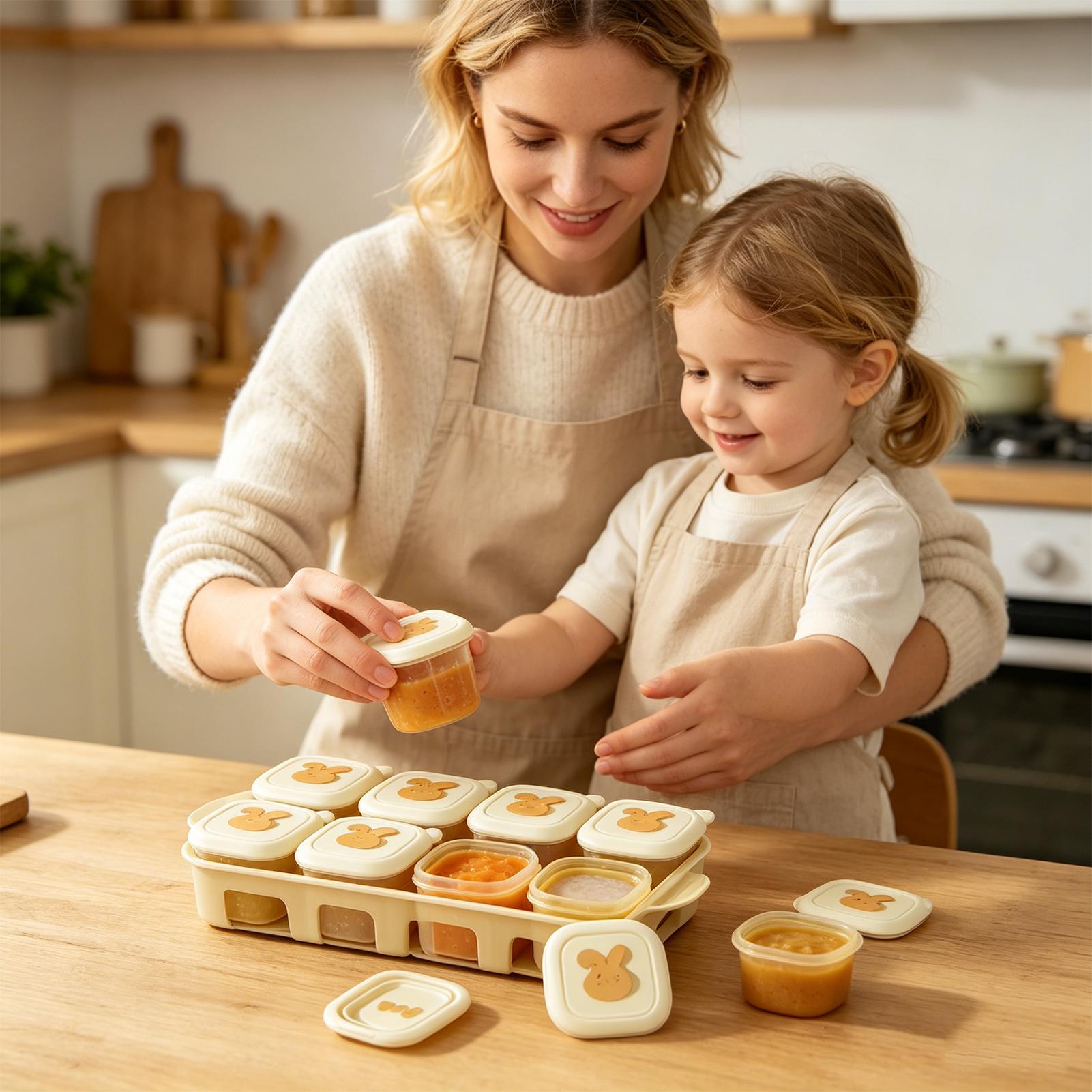 Wadah Beku Makanan Bentuk Kubu - Baby Food Tray ulasan dan harga