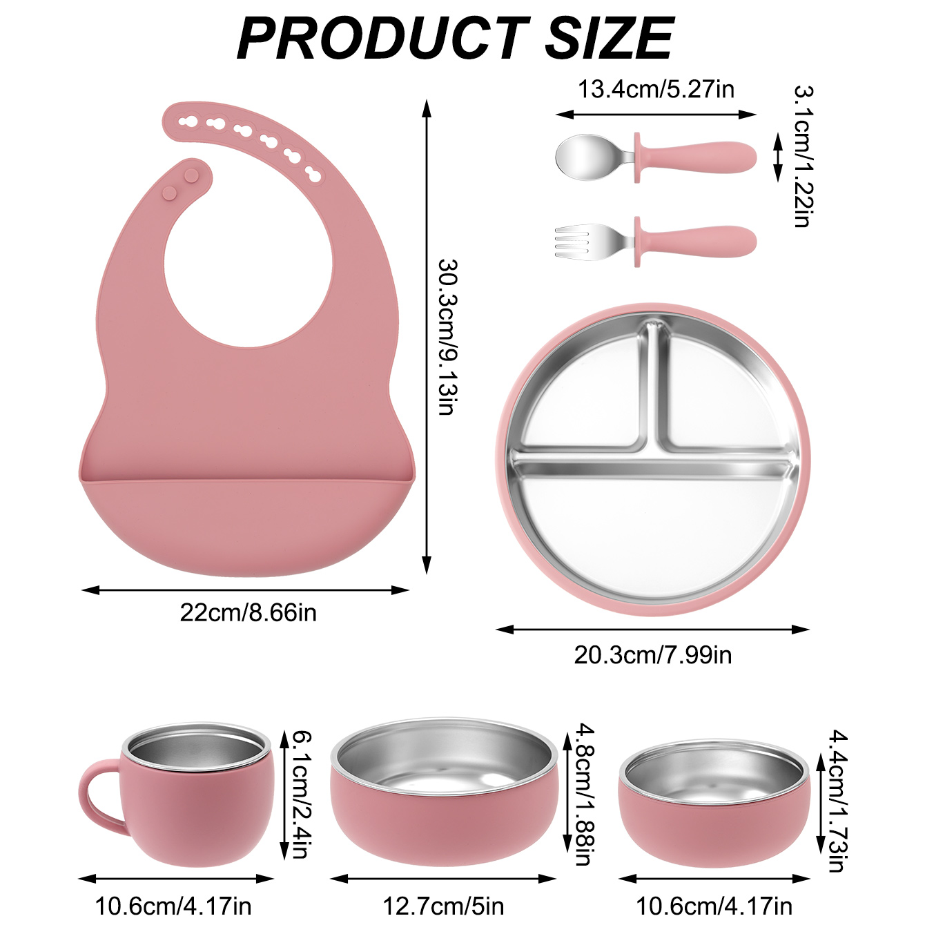 7 Buah Set Makan Bayi Silikon  - Baby Food Menu ulasan dan harga