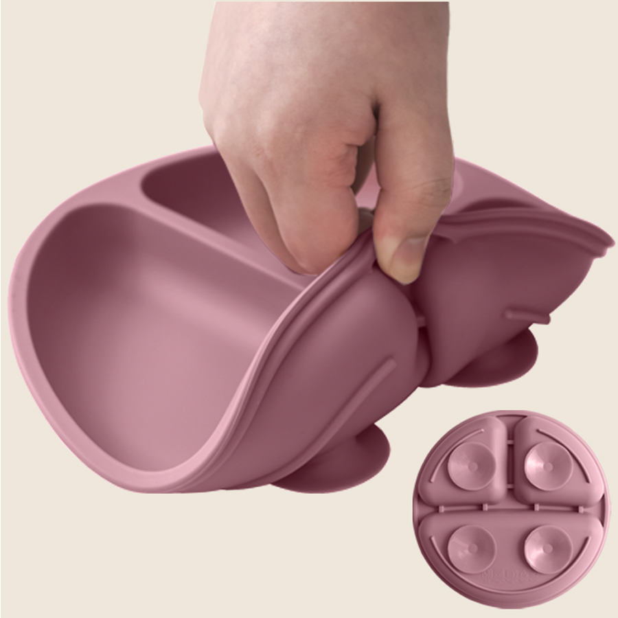 1 buah piring makan silikon pe - Baby Food Tray ulasan dan harga