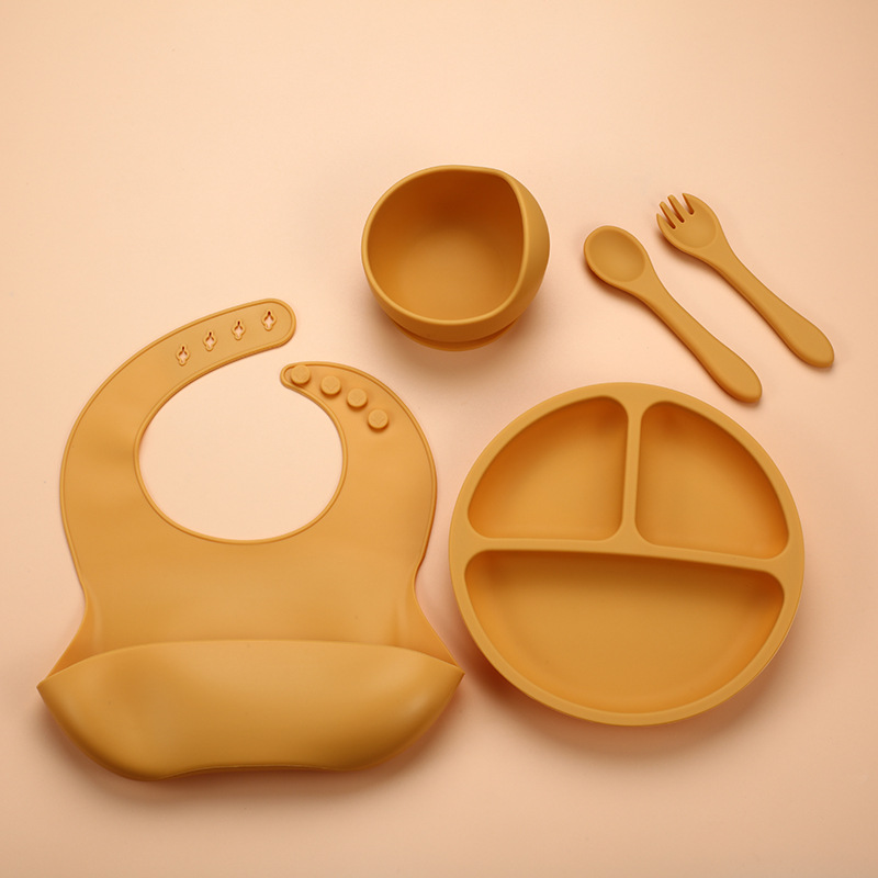 5 Buah Set Makan Bayi Silikon  - Baby Food Menu ulasan dan harga