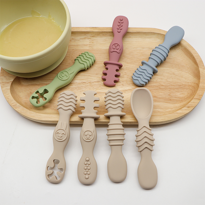 Sendok makanan bayi silikon 4  - Baby Food For 6 Months ulasan dan harga