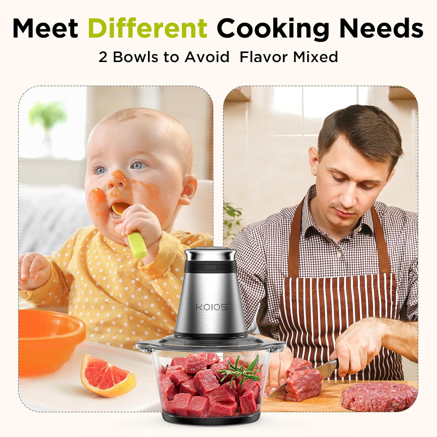 Penggiling Makanan 500W, 2 Wad - Veggie Baby Food ulasan dan harga