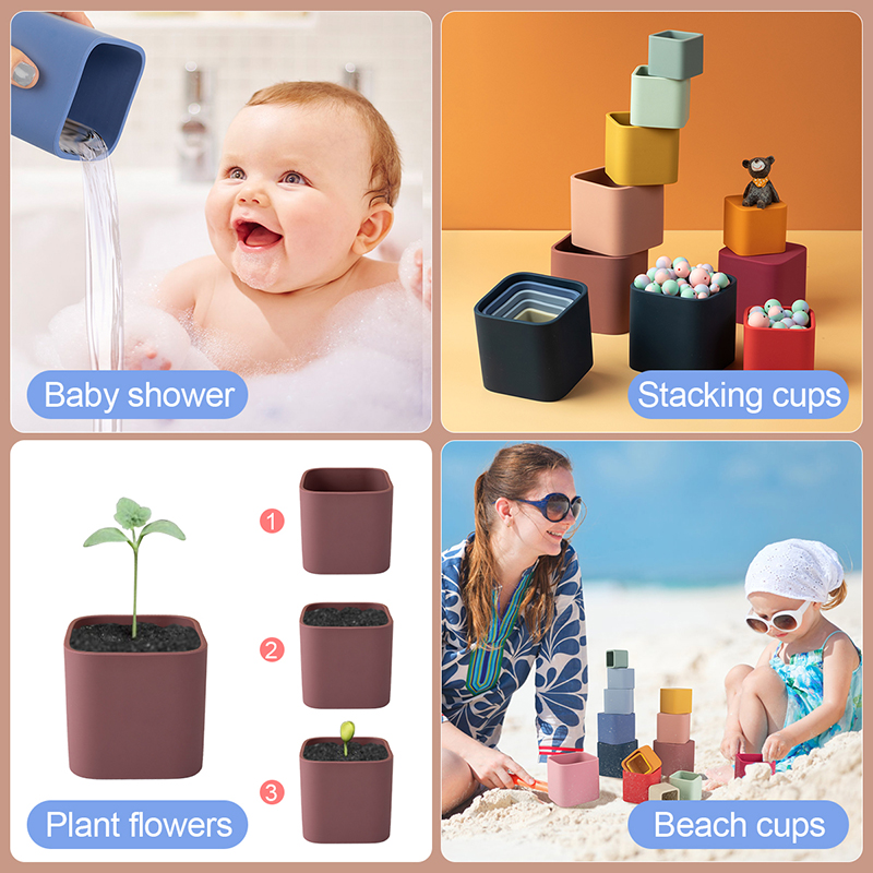 1Set Mainan Cangkir Susun Sili - Baby Food Nestum ulasan dan harga